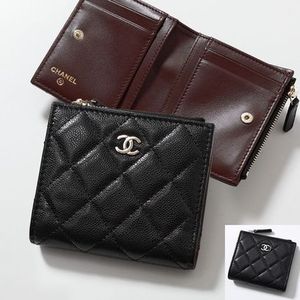 CHANEL 二つ折り財布 AP3388 B10583 MATELASSE マトラッセ