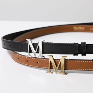MAX MARA ナローベルト MCLASSIC20 Mロゴバックル