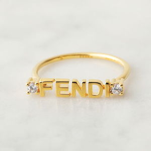 FENDI リング 8AH39 36DM ロゴ