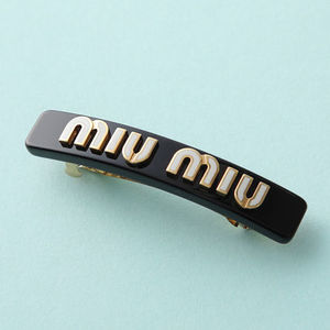 【中古】MIUMIU バレッタ 5IF114 2F72 ヘアクリップ