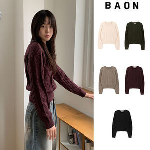 【BAON】Piaru Round Cable Knit