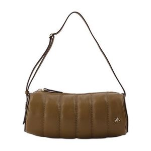 【関税込み】Padded Cylinder Bag in Brown Leather
