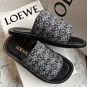 【LOEWE】アナグラム ジャカード スライド サンダル Navy/Black