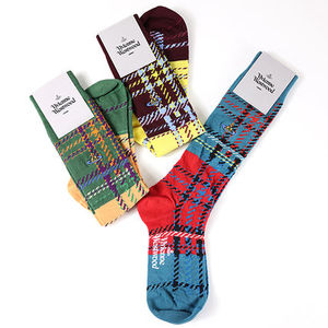 Vivienne Westwood ハイソックス 靴下 チェック 81040001 K0018