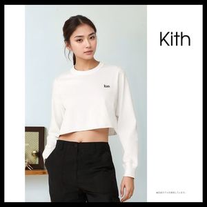 【Kith】Women Lucy II Cropped Long Sleeve Tee ロゴ T 長袖