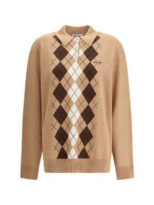 MIU MIU DIAMOND PATTERN POLO セーター