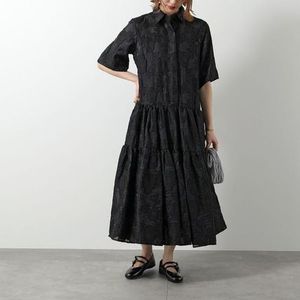 MEIMEIJ ティアードワンピース M5PBB1 半袖 ジャガード