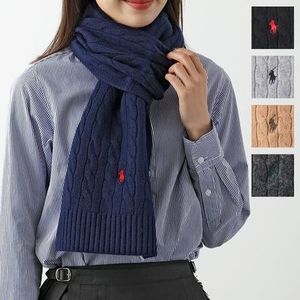 Polo Ralph Lauren マフラー CLASSIC CABLE SCARF ポニー刺繍