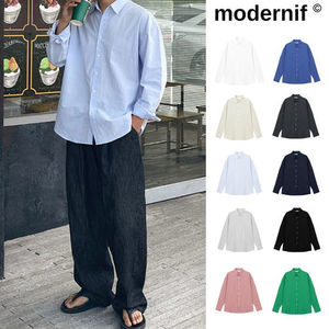 【MODERNIF】Pebble Linen Overfit Shirt