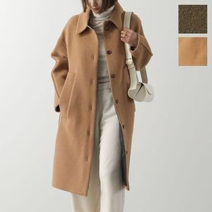 T-COAT ステンカラーコート T96 VELOUR ウール ミドル丈