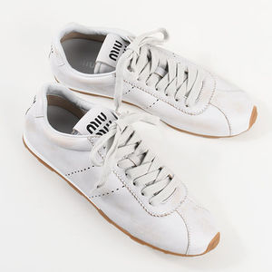 【国内即発】MIU MIU プリューム ナッパレザー スニーカー