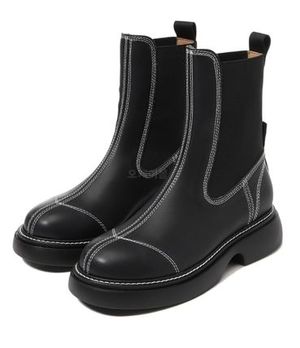 GANNI|BOOTS (BLACK EVERYDAY MID CHELSEA BOOTS (S2083 09