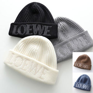 LOEWE ニット帽 F540257X23 ロゴ刺繍 ニットキャップ ビーニー