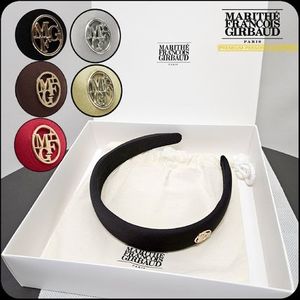 [MARITHE]★CIRCLE LOGO SATIN HAIRBAND