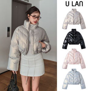 【U LAN】Terry Two Way Diagonal Glossy Crop Padding