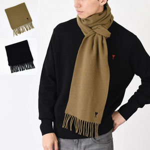 【国内即発】AMI PARIS Ami De Coeur ウール フリンジ スカーフ