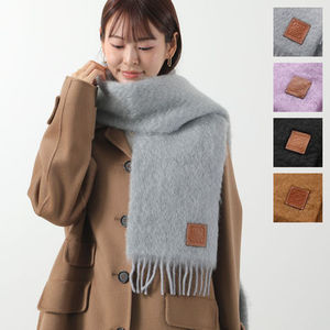 LOEWE マフラー F655254X01 ウール モヘア ストール フリンジ