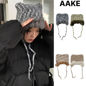 【AAKE】KITTY STRAP KNIT BEANIE