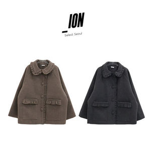 【IONSEOUL】FRILL LOID HALF COAT 5FM0042