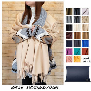 ジョンストンズ カシミア大判ストール☆WA56 プレーン☆国内発送