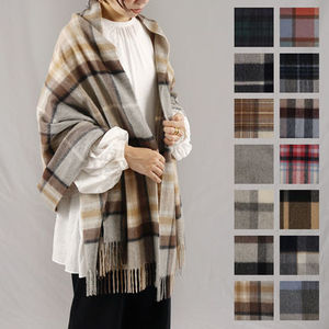 Joshua Ellis カシミヤ ストール 大判 チェック