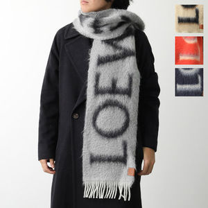 LOEWE マフラー F811257X03 モヘア ウール ロゴ アナグラム