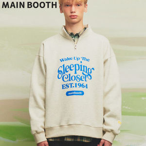 ★MAINBOOTH★S.C. Half Zip-Up Sweatshirt(OATMEAL)★正規品