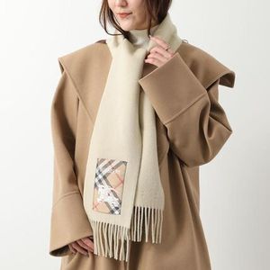 BURBERRY マフラー MU SOLID LABEL SCF カシミヤ