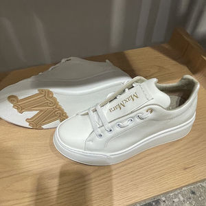 MAX MARA MAXIV レザースニーカー・BIANCO OTTICO
