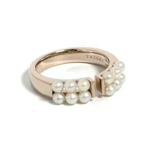 12号 タサキ プチパール リング 指輪 K18