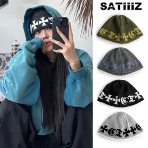 【SATIIIZ】Belu jacquard short beanie