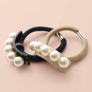 ALEXANDRE DE PARIS ヘアゴム APY-18076-02 パール