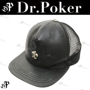 【CHROME HEARTS】 レザー トラッカーキャップ