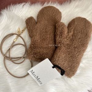 追跡付き発送★Max Mara★Ombrato テディベアミトン 手袋
