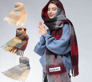 Acne Studios マフラー ストール チェック柄 ふわふわ 防寒 秋冬