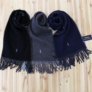 ポロ ラルフローレン リバーシブル 刺繍 無地 フリンジ マフラー