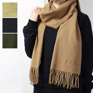 A.P.C. アーペーセー マフラー ストール フリンジ ウール ロゴ
