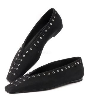 TOTEME|FLAT SHOES/LOAFERS (Suede Lace-up Ballerina Flat