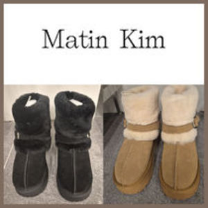 ★MATIN KIM★ BUCKLE FUR BOOTS