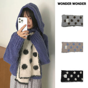 【WONDER WONDER】Loltz Dot Color Wool Angora Fur Muffler