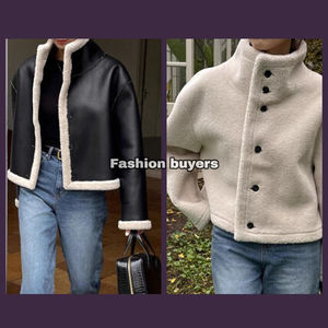 ボアコート ムートン ショート ジャケット ふわ もこ OOTD 両面