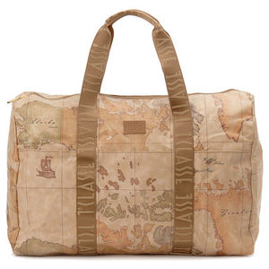 プリマクラッセ ボストンバッグ ブラウン 地図柄 S022 6001