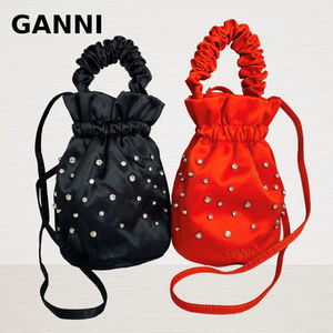 【GANNI】ストラップ ポーチ ミニバッグ ラインストーン付き
