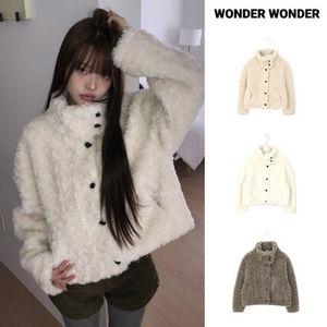 【WONDER WONDER】Elu Fluffy Button Jacket (Turtleneck)