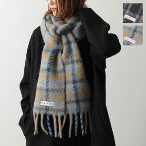 MARNI マフラー SCZC0077Y0 UAW050 チェック柄 ロゴ