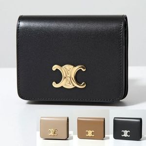 CELINE 二つ折り財布 TRIOMPHE 10K623DPV レザー