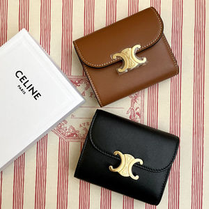 送料込【CELINE】SMALL FLAP WALLET IN SHINY SMOOTH LAMBSKIN