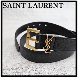★関税込★SAINT LAURENT★YSL バックル付き カサンドラ ベルト
