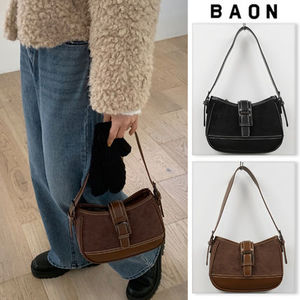 【BAON】Zelda suede belt shoulder bag