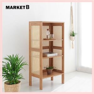 (韓国MARKETB)高さ調整可 オープン型ラタンシェルフ/ラック 942